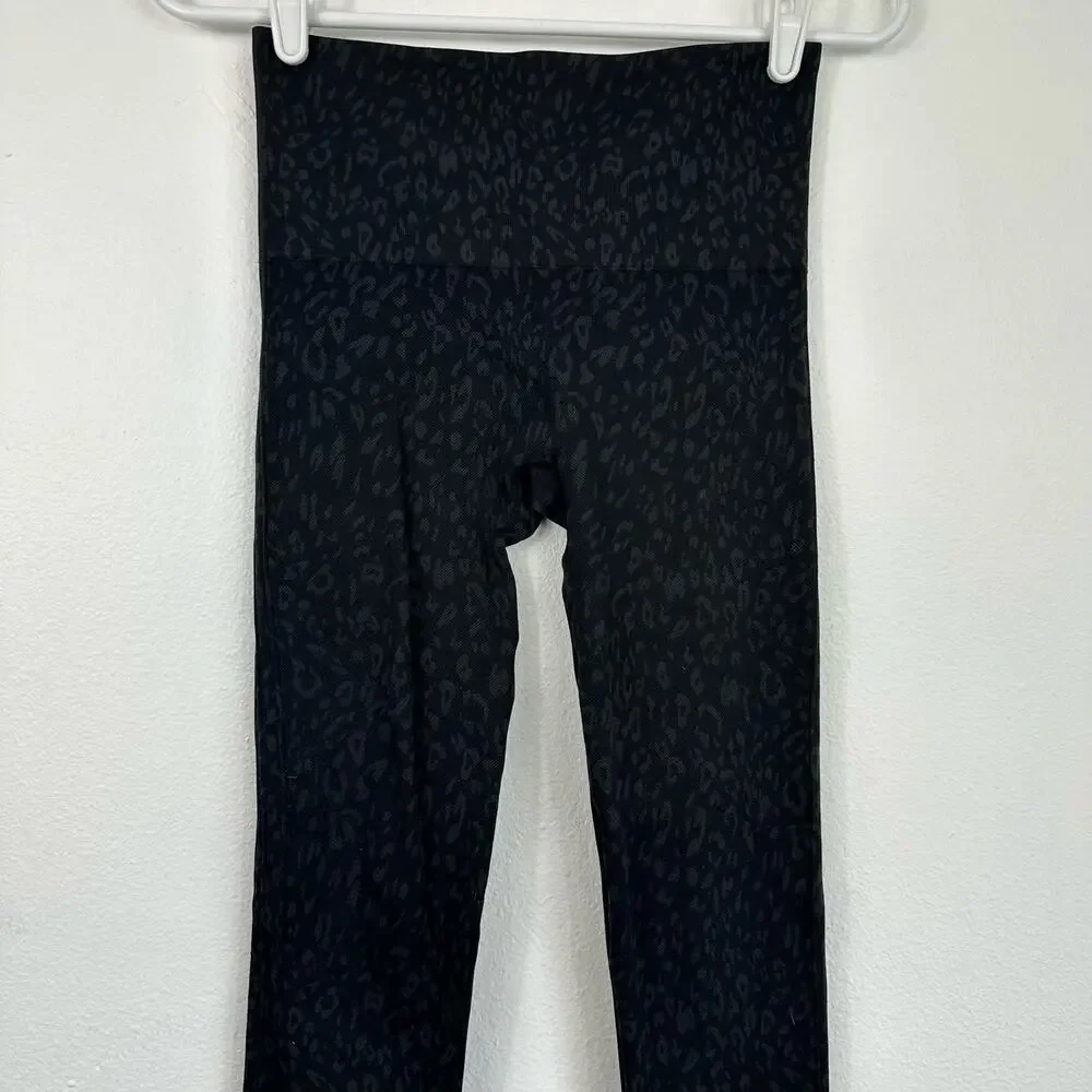 Spanx Seamless Leggings Dark Leopard Small